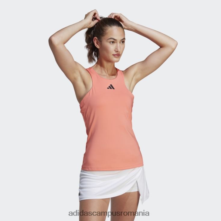 adidas campus romania maiou de tenis coral femei coral J266N216937