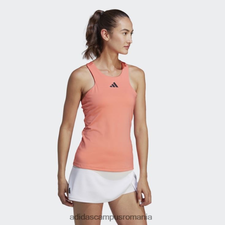 adidas campus romania maiou de tenis coral femei coral J266N216937