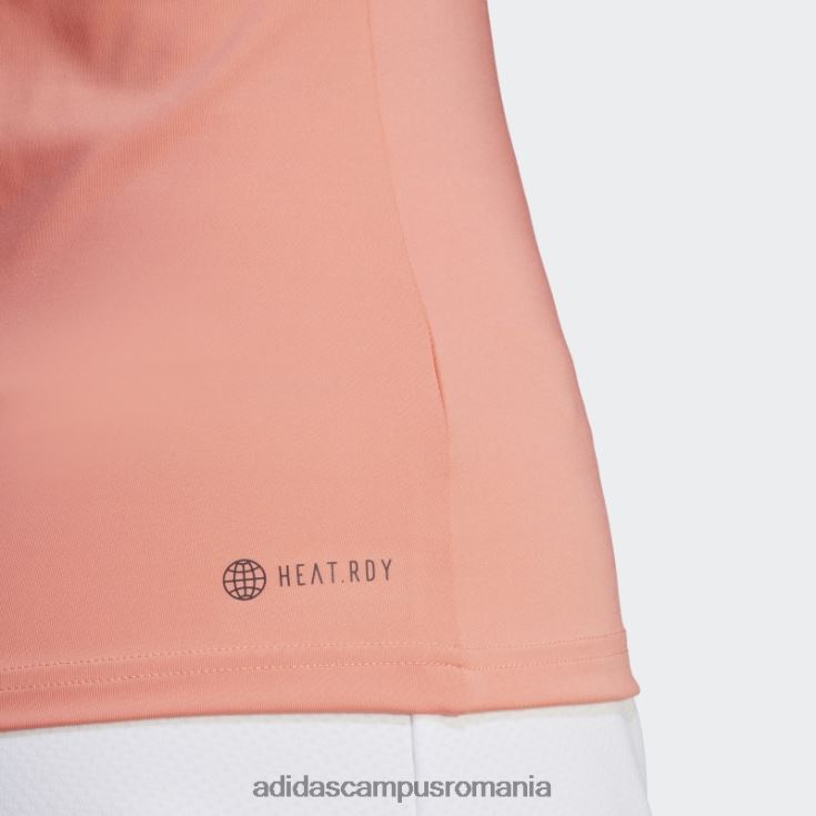 adidas campus romania maiou de tenis coral femei coral J266N216937