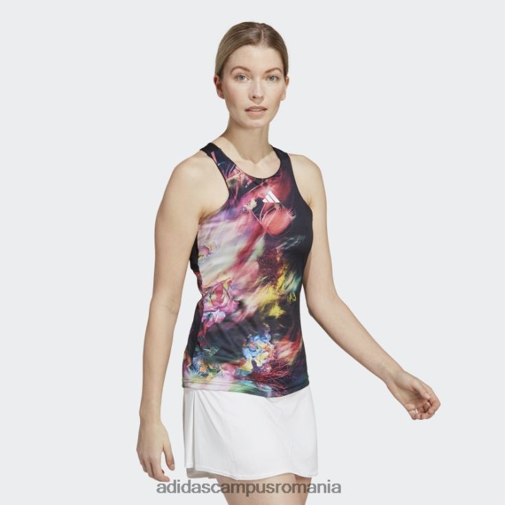 adidas campus romania maiou multicolor de tenis melbourne femei multicolor/negru J266N217315