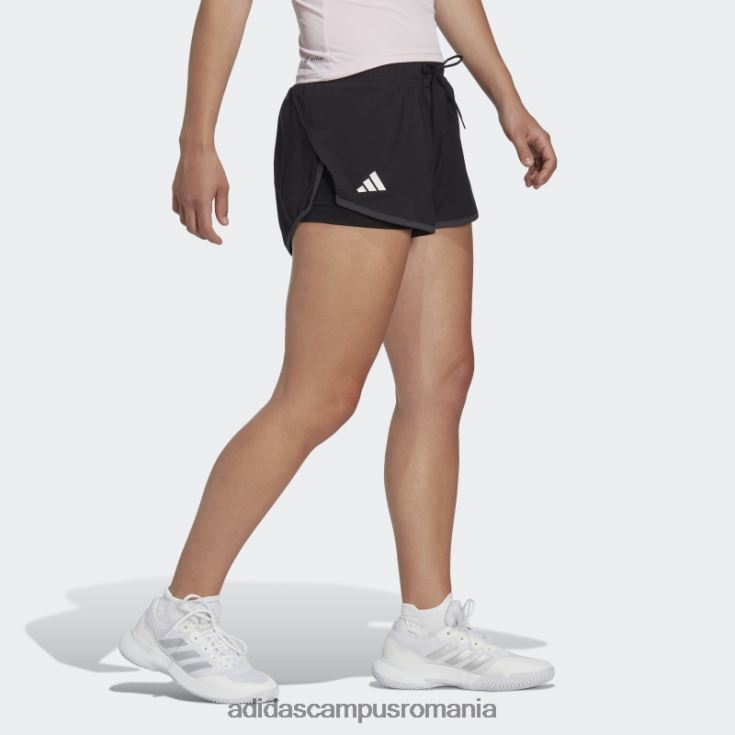 adidas campus romania pantaloni scurți de tenis de club negri femei negru J266N22434