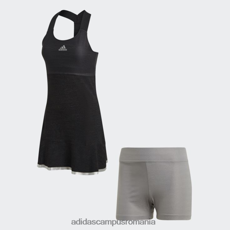 adidas campus romania rochie neagră glam pe tenis femei negru argintiu J266N217510