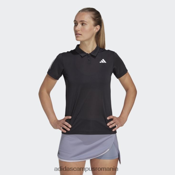 adidas campus romania tricou polo negru club de tenis femei negru J266N22405