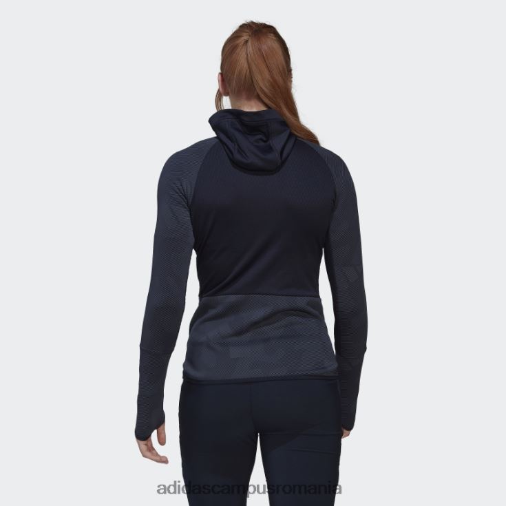 adidas campus romania Terrex tech flooce cu glugă pentru drumeții jachetă fleece cerneală femei cerneală J266N210454