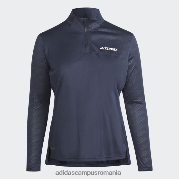 adidas campus romania Top cu mânecă lungă cu jumătate de fermoar multiplu ink Terrex (mărime plus) femei cerneală J266N217242