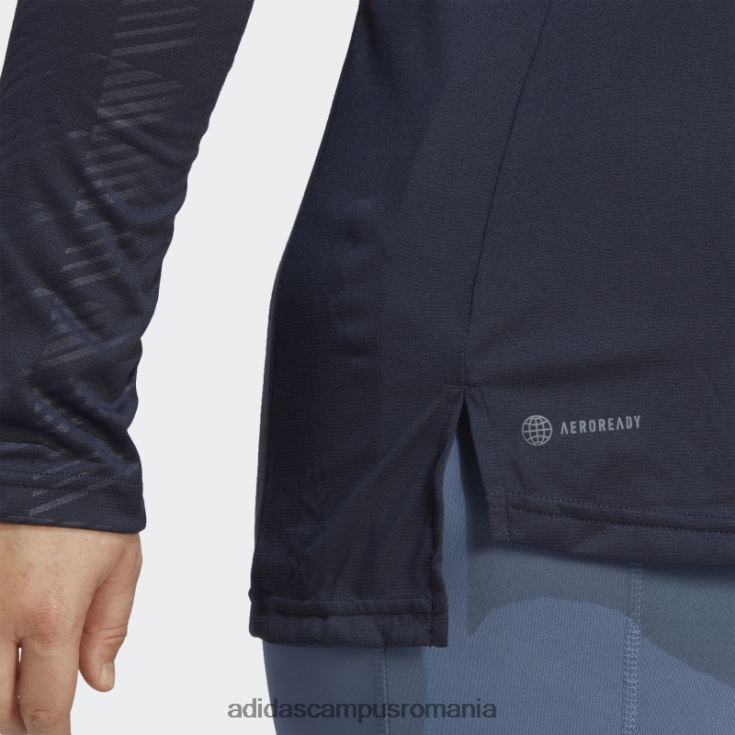 adidas campus romania Top cu mânecă lungă cu jumătate de fermoar multiplu ink Terrex (mărime plus) femei cerneală J266N217242