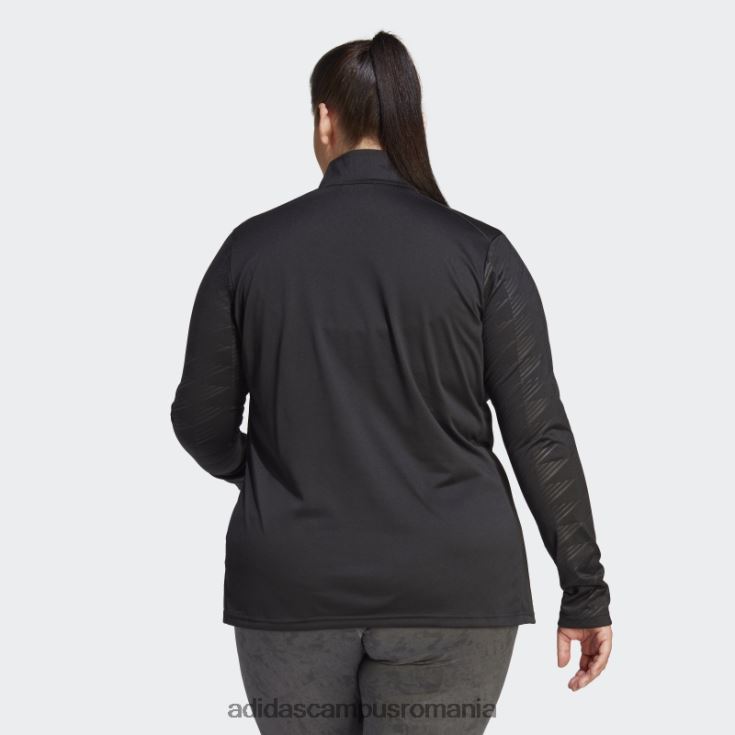 adidas campus romania Tricou negru Terrex cu mânecă lungă cu jumătate de fermoar (plus mărime) femei negru J266N210192