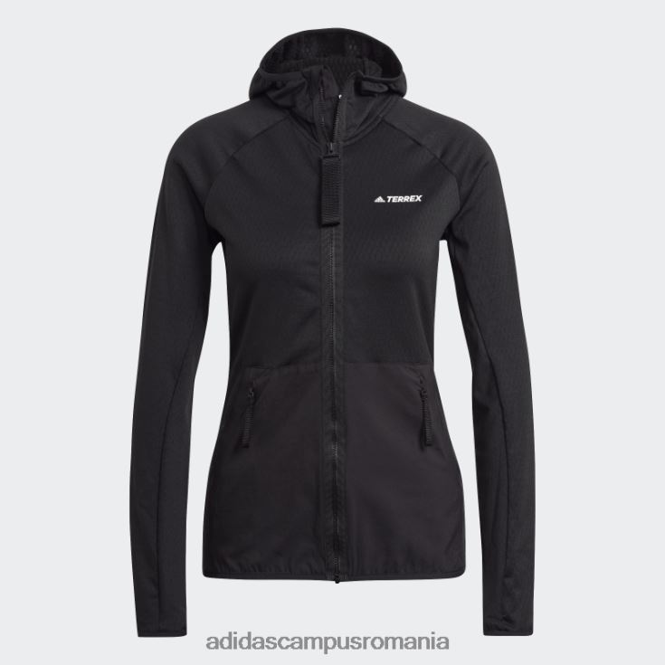 adidas campus romania geacă de drumeție terrex tech flooce light cu glugă neagră femei negru J266N210069