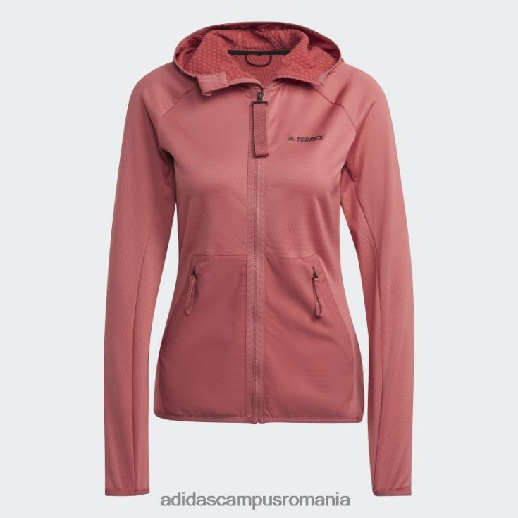 adidas campus romania geacă de drumeție terrex tech flooce light cu glugă roșie femei roșu J266N217030
