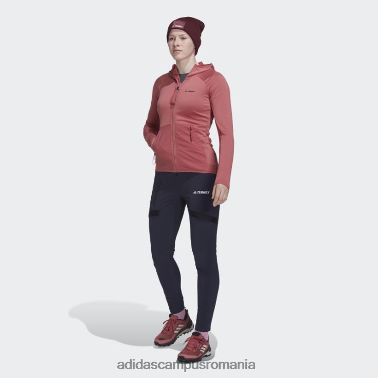 adidas campus romania geacă de drumeție terrex tech flooce light cu glugă roșie femei roșu J266N217030