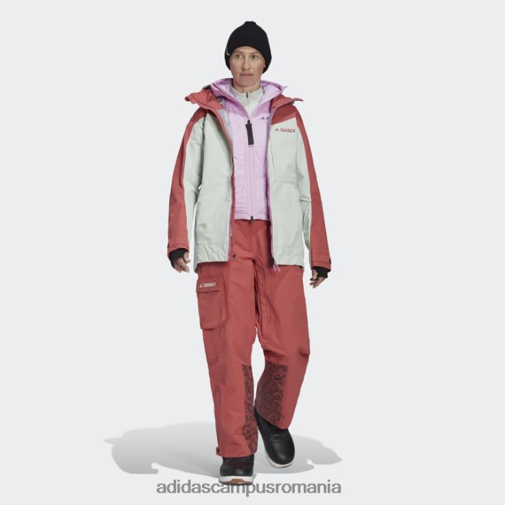 adidas campus romania geaca de zapada din nailon terrex 3l post-consum rosie adidas femei rosu verde J266N217322