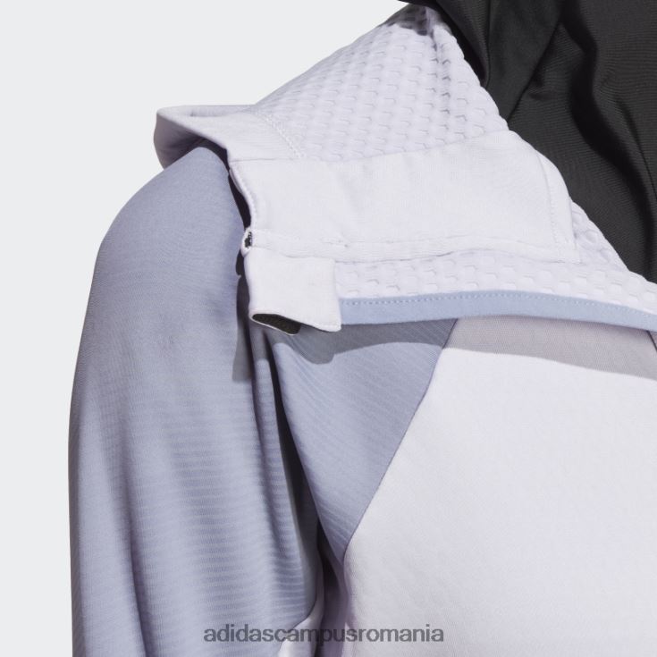 adidas campus romania jachetă fleece de drumeție cu glugă, argint, terrex tech flooce femei zori argintii/violet argintiu J266N210000