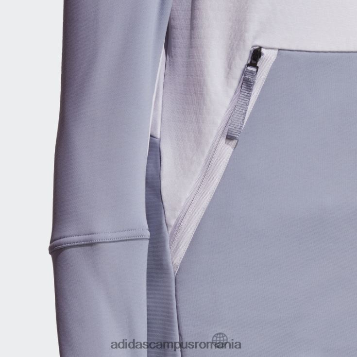 adidas campus romania jachetă fleece de drumeție cu glugă, argint, terrex tech flooce femei zori argintii/violet argintiu J266N210000