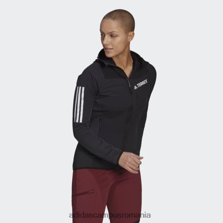 adidas campus romania jachetă neagră cu glugă techrock flooce femei negru J266N217279