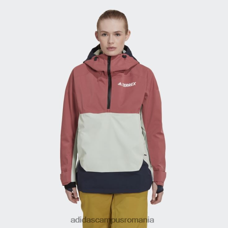 adidas campus romania red terrex 2 layer rain.rdy anorac de zăpadă femei roșu/cerneală/verde J266N217153