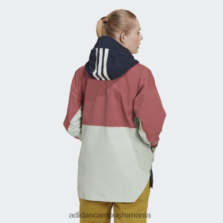 adidas campus romania red terrex 2 layer rain.rdy anorac de zăpadă femei roșu/cerneală/verde J266N217153