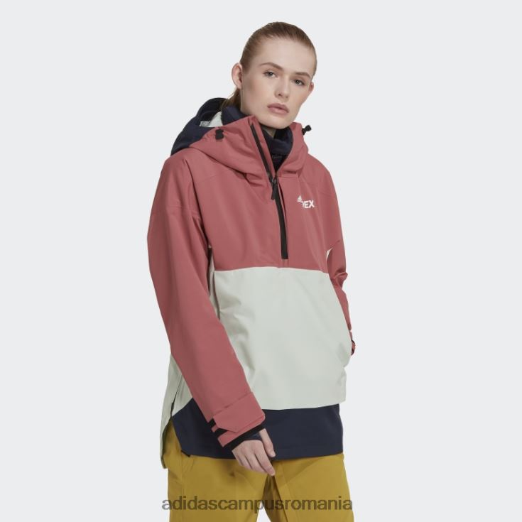 adidas campus romania red terrex 2 layer rain.rdy anorac de zăpadă femei roșu/cerneală/verde J266N217153