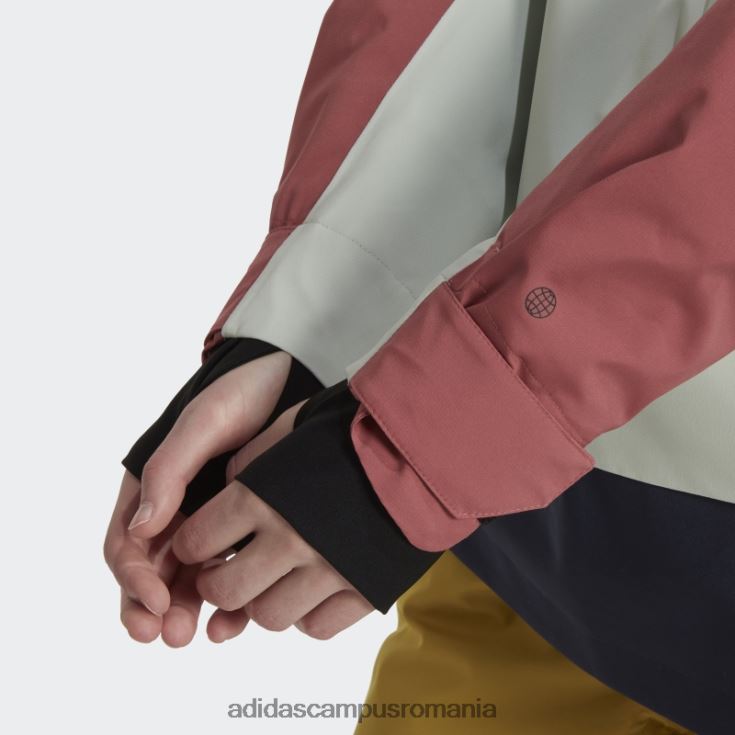 adidas campus romania red terrex 2 layer rain.rdy anorac de zăpadă femei roșu/cerneală/verde J266N217153
