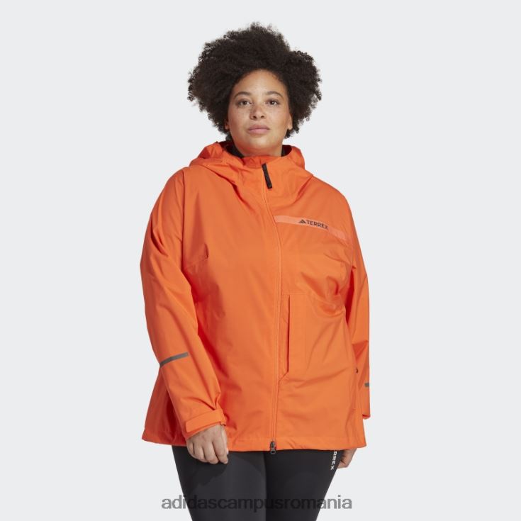 adidas campus romania terrex multi rain.rdy jacheta de ploaie 2.5 straturi (plus size) portocaliu adidas femei portocale J266N216914
