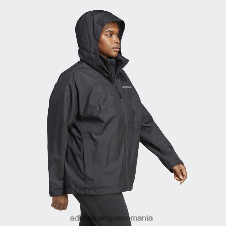 adidas campus romania terrex multi rain.rdy jacheta de ploaie 2 straturi (plus size) neagra adidas femei negru J266N217172