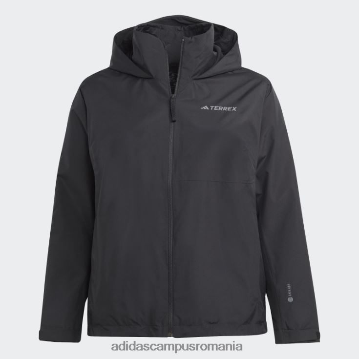 adidas campus romania terrex multi rain.rdy jacheta de ploaie 2 straturi (plus size) neagra adidas femei negru J266N217172