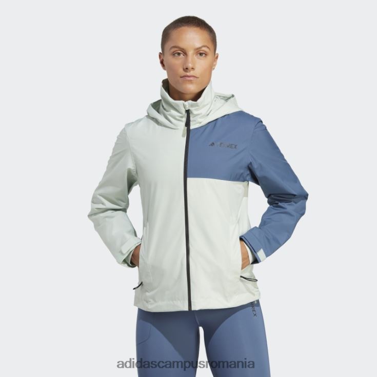adidas campus romania terrex multi rain.rdy jacheta de ploaie 2 straturi verde femei verde J266N217335