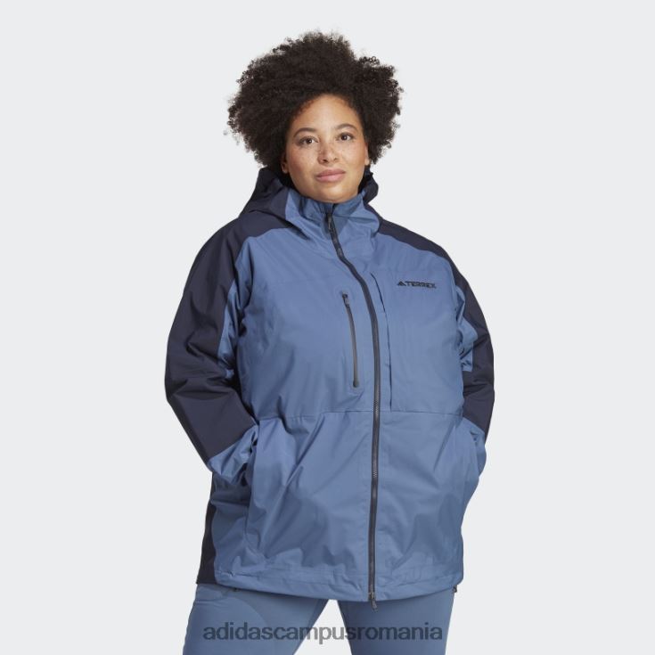 adidas campus romania terrex xploric rain.rdy geaca de drumetie (plus size) otel femei oţel J266N216993