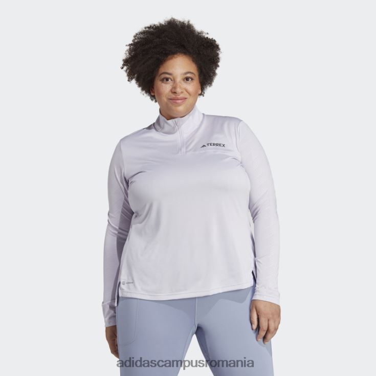 adidas campus romania top cu mânecă lungă cu jumătate de fermoar terrex (plus mărime) argintiu adidas femei zori argintii J266N217178