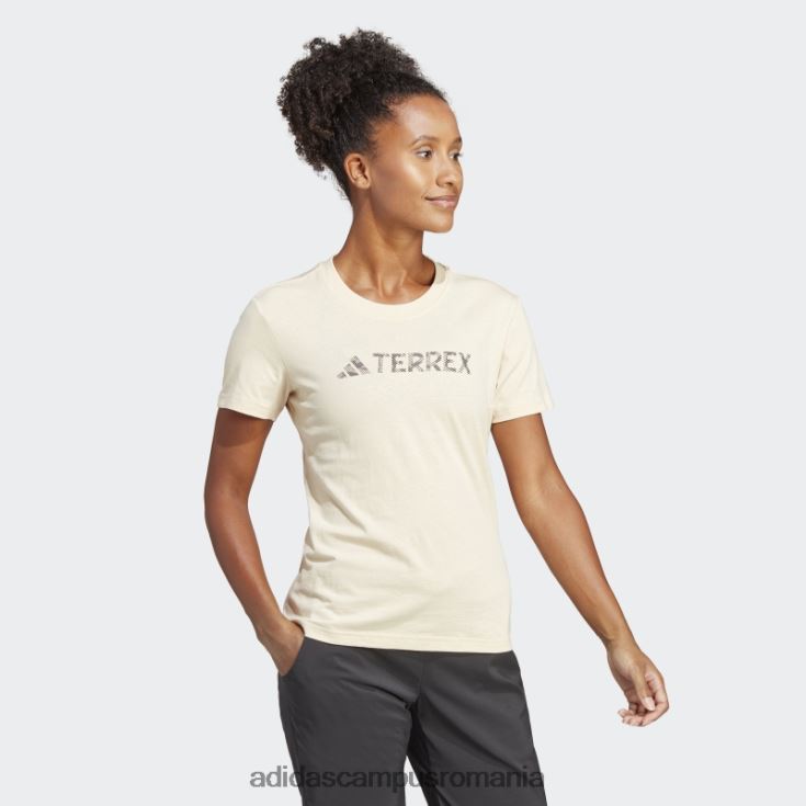 adidas campus romania tricou cu logo clasic Sand Terrex femei nisip J266N29983