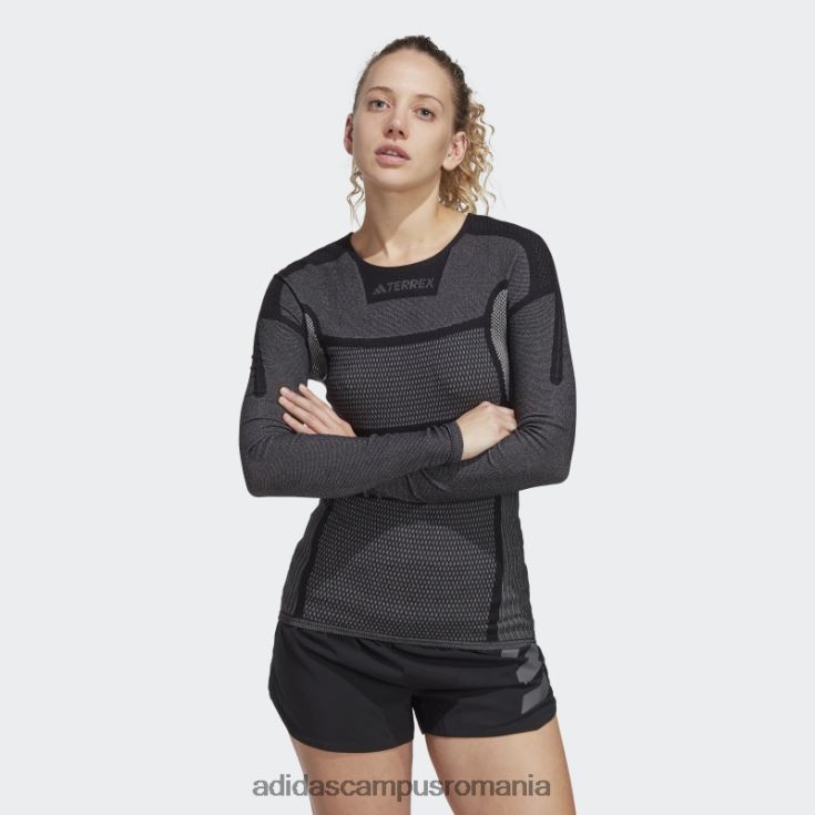 adidas campus romania tricou de bază cu mânecă lungă terrex drynamo negru femei alb negru J266N216850