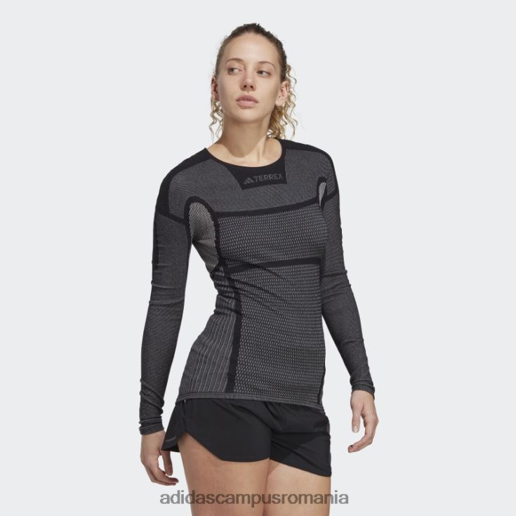 adidas campus romania tricou de bază cu mânecă lungă terrex drynamo negru femei alb negru J266N216850