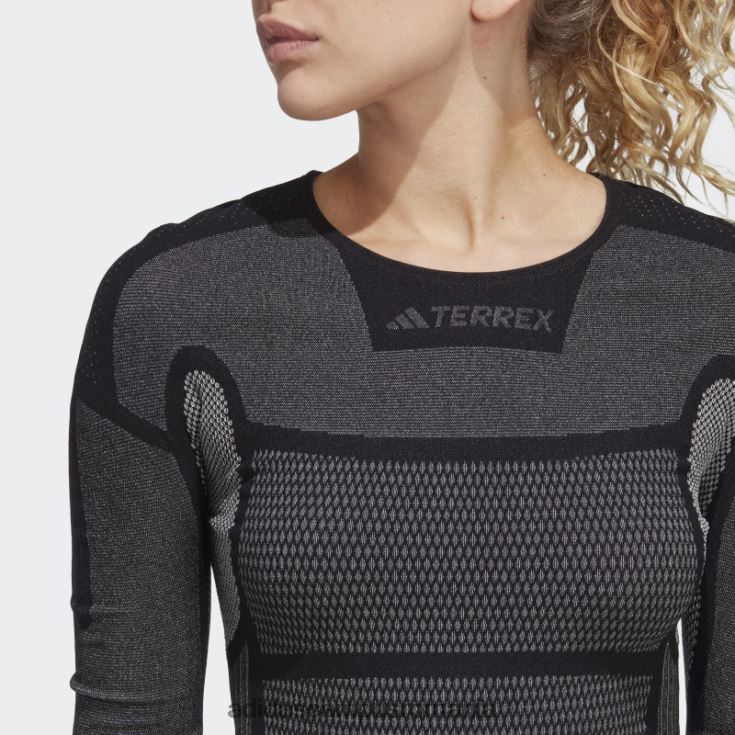adidas campus romania tricou de bază cu mânecă lungă terrex drynamo negru femei alb negru J266N216850