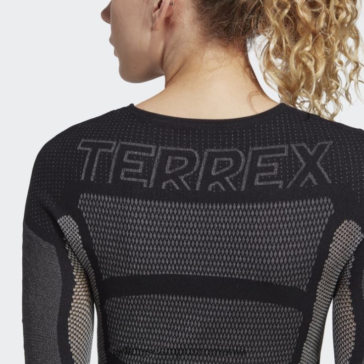 adidas campus romania tricou de bază cu mânecă lungă terrex drynamo negru femei alb negru J266N216850