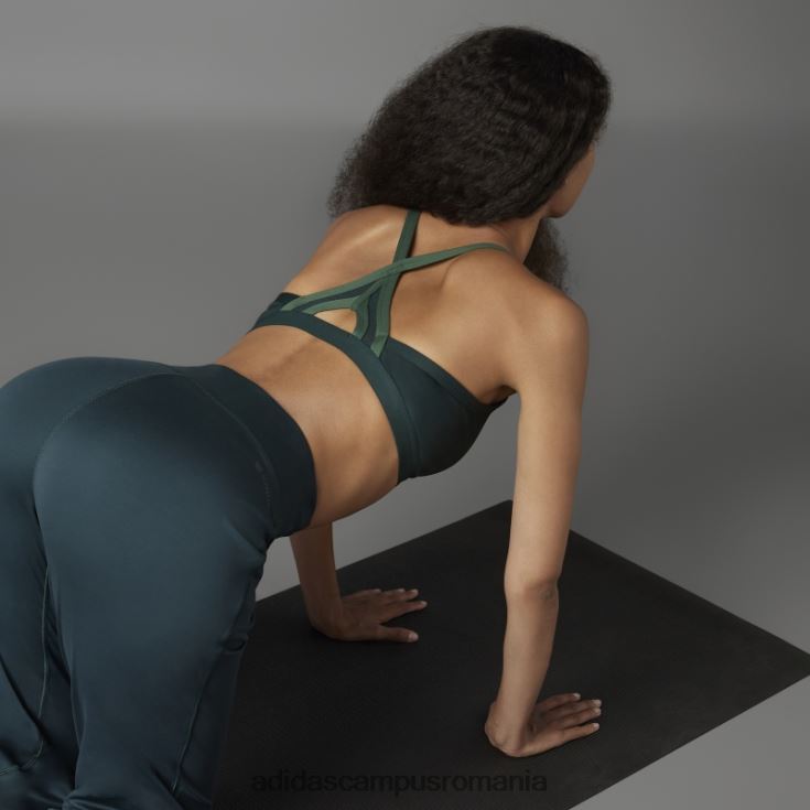 adidas campus romania sutien de susținere ușoară yoga echilibru autentic verde femei verde J266N22678