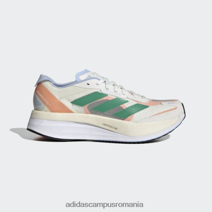 adidas campus romania pantofi adizero boston 11 nuanță albă femei nuanță albă/verde curte/corali J266N216165