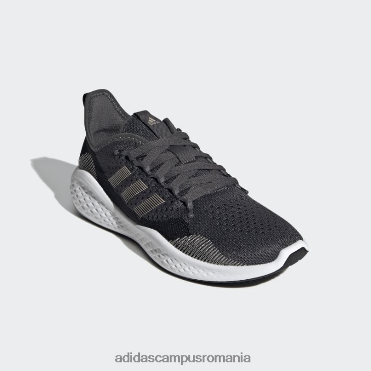 adidas campus romania pantofi gri fluidflow 2.0 moda femei negru/șampanie met/gri J266N23104