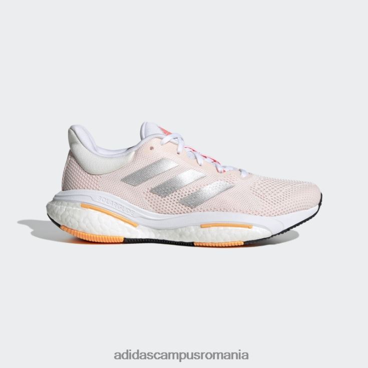 adidas campus romania pantofi solarglide 5 alb femei alb/argintiu/portocaliu deschis J266N216244
