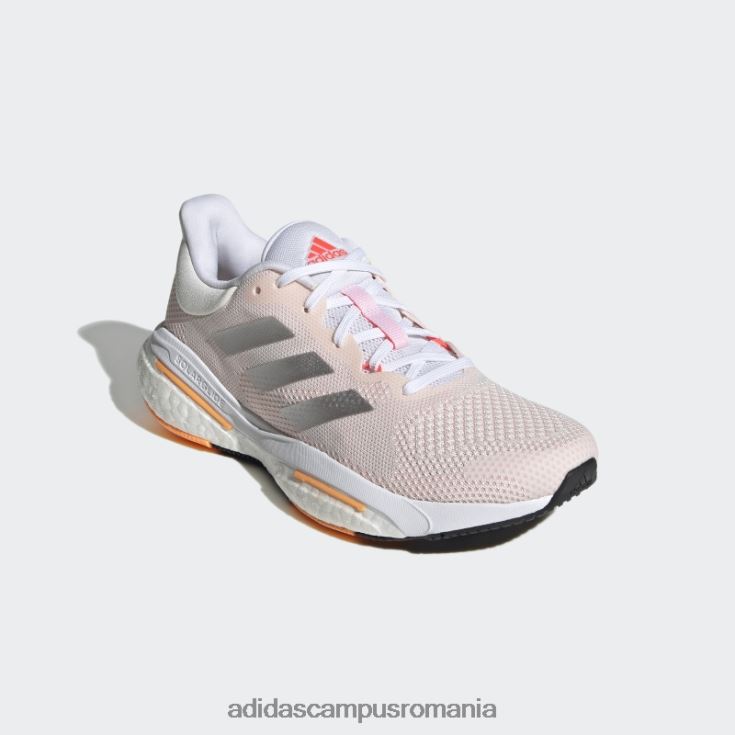adidas campus romania pantofi solarglide 5 alb femei alb/argintiu/portocaliu deschis J266N216244