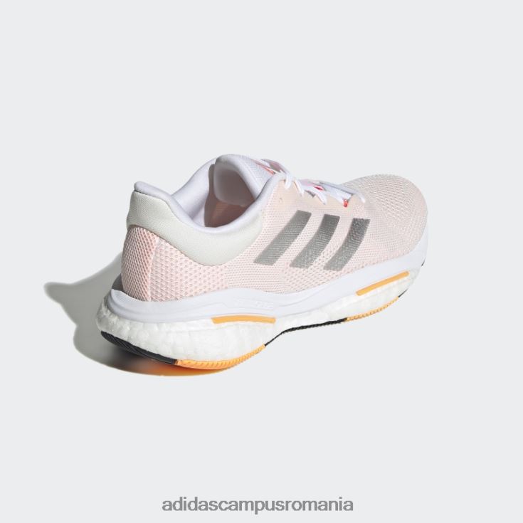 adidas campus romania pantofi solarglide 5 alb femei alb/argintiu/portocaliu deschis J266N216244