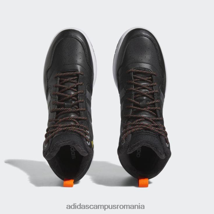 adidas campus romania black hoops 3.0 mid lifestyle baschet clasic căptușeală din blană pantofi pentru iarnă femei negru/fier metalic/măsliniu J266N216181