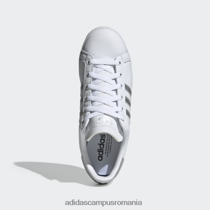 adidas campus romania Coast Star pantofi albi femei alb/argintiu met/negru J266N216334
