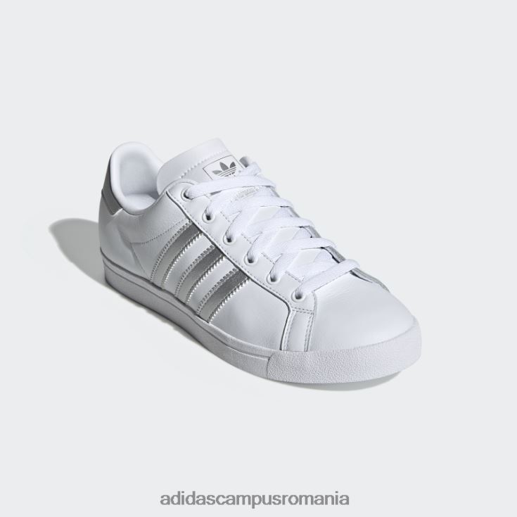 adidas campus romania Coast Star pantofi albi femei alb/argintiu met/negru J266N216334