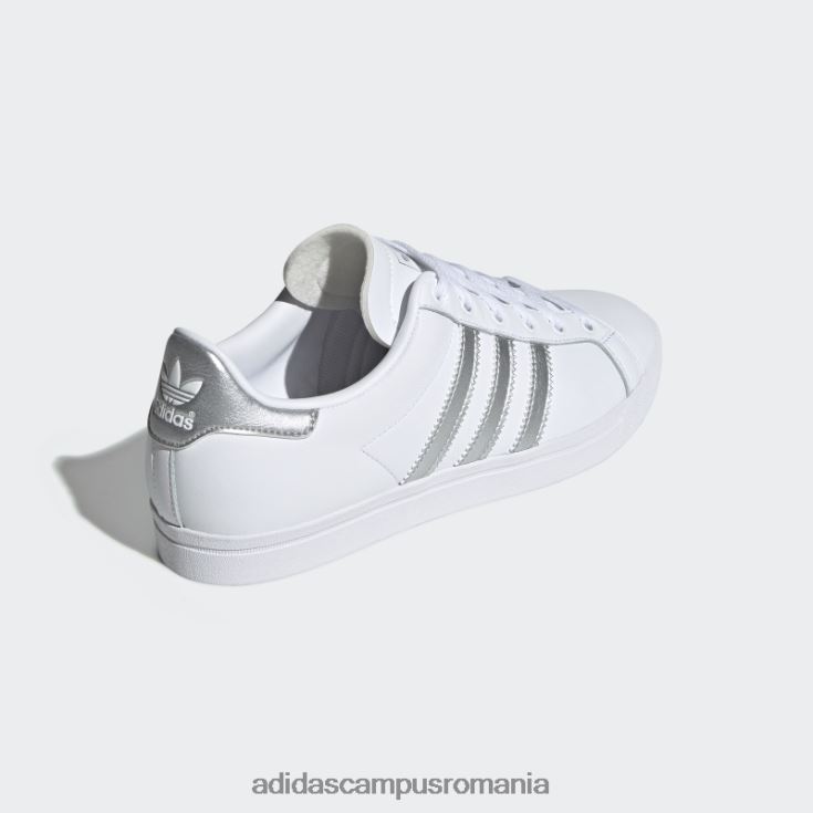 adidas campus romania Coast Star pantofi albi femei alb/argintiu met/negru J266N216334