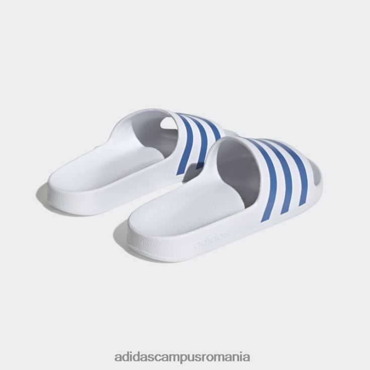 adidas campus romania adilette aqua blue met diapozitive femei alb/albastru met J266N216078