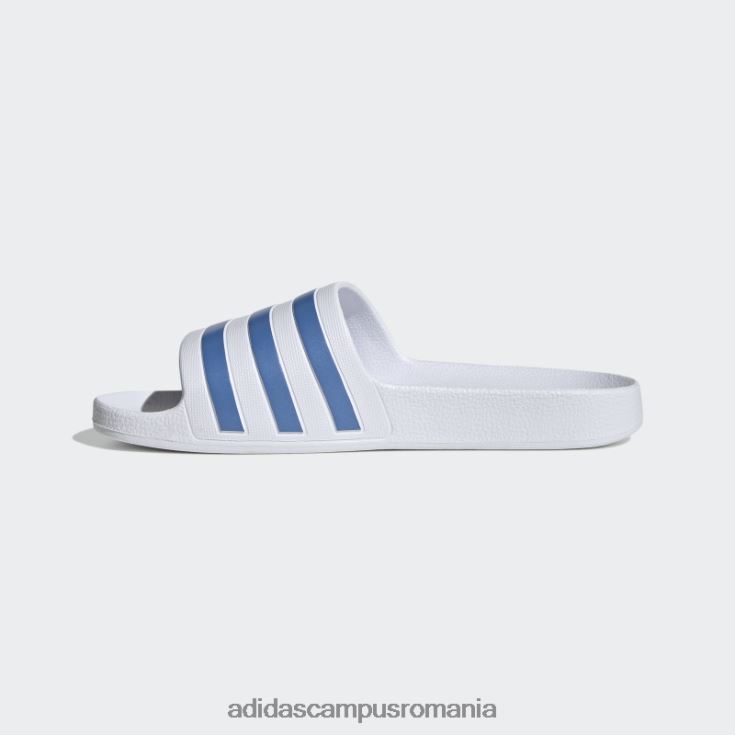 adidas campus romania adilette aqua blue met diapozitive femei alb/albastru met J266N216078