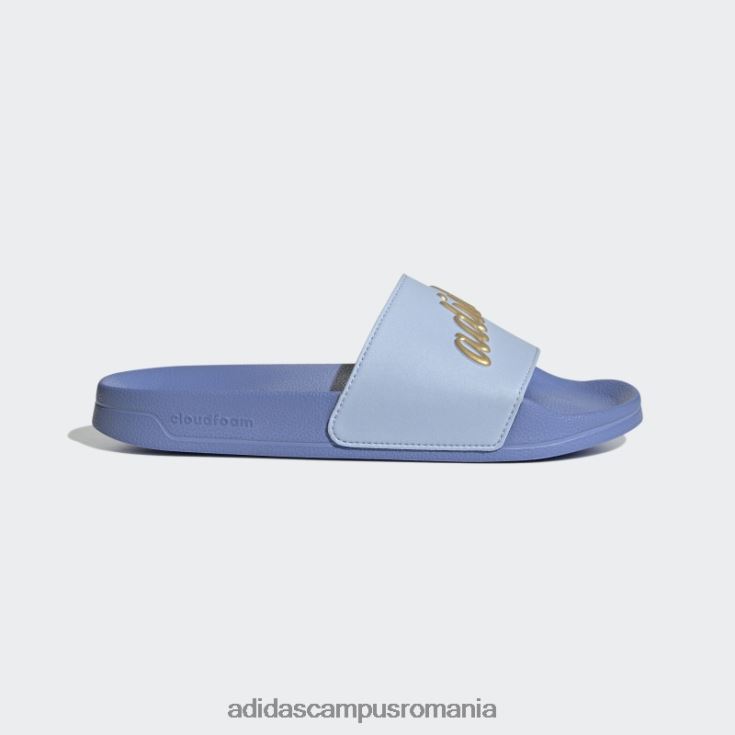adidas campus romania adilette shower slides albastru zori femei albastru zori/auriu metalic/albastru J266N28456