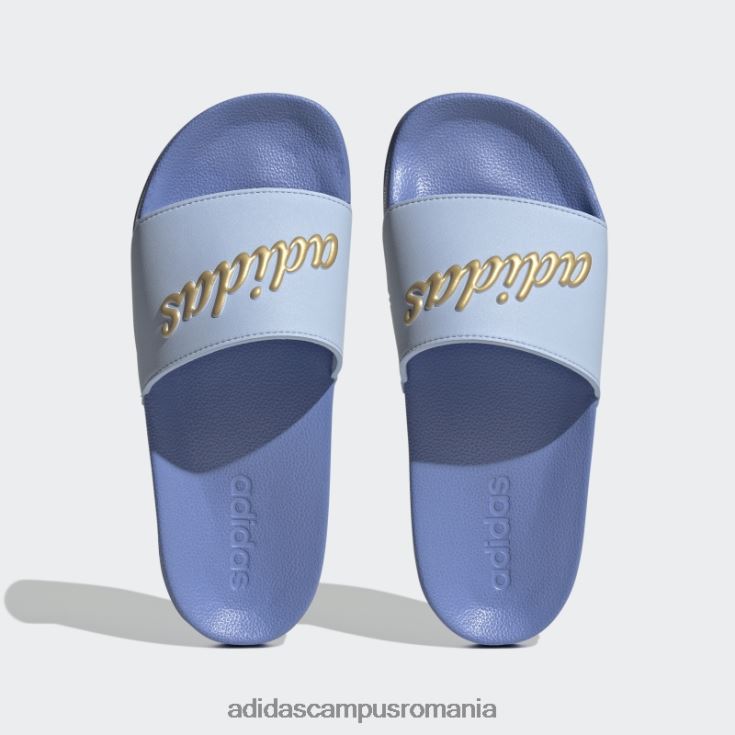 adidas campus romania adilette shower slides albastru zori femei albastru zori/auriu metalic/albastru J266N28456