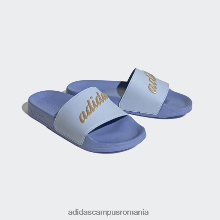adidas campus romania adilette shower slides albastru zori femei albastru zori/auriu metalic/albastru J266N28456
