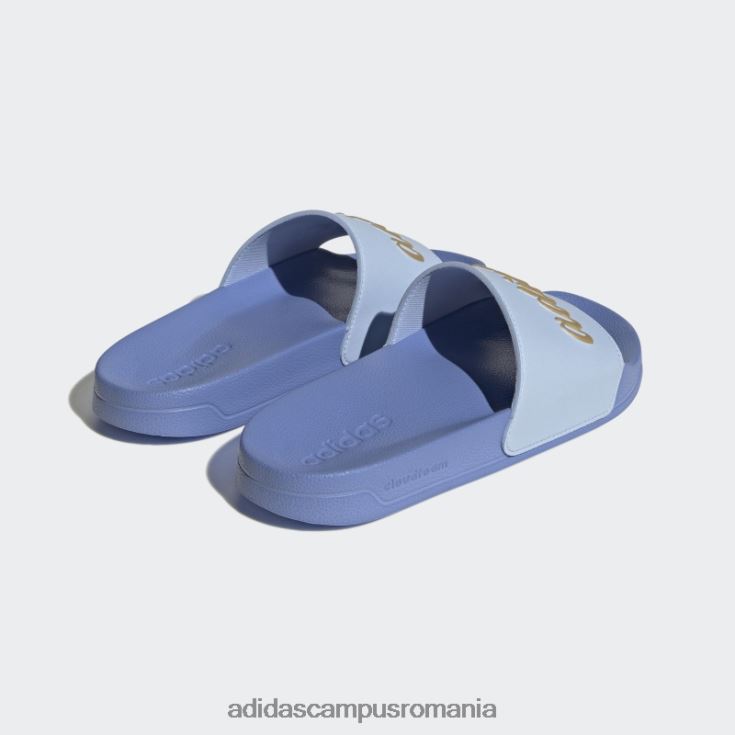 adidas campus romania adilette shower slides albastru zori femei albastru zori/auriu metalic/albastru J266N28456