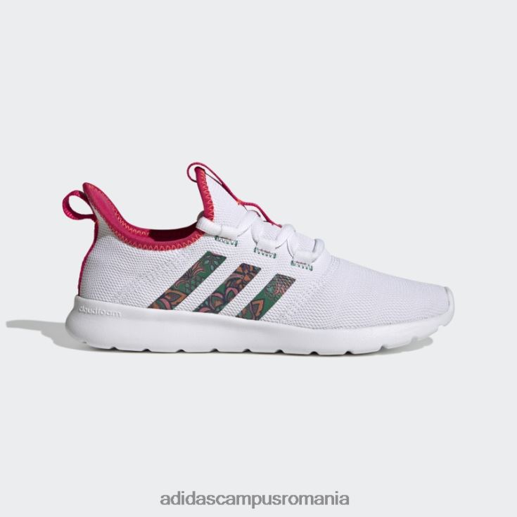 adidas campus romania berry cloudfoam pure 2.0 pantofi moda femei alb/verde îndrăzneț/boacă J266N28767